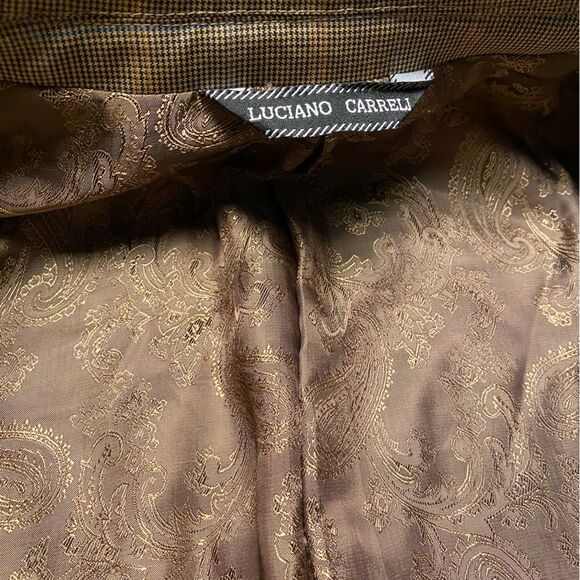 Luciano Carreli Plaid Super 150’s Wool Sport Coat Blazer 50L - Picture 11 of 15